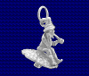 Sterling Silver Pixie on Toadstool charm